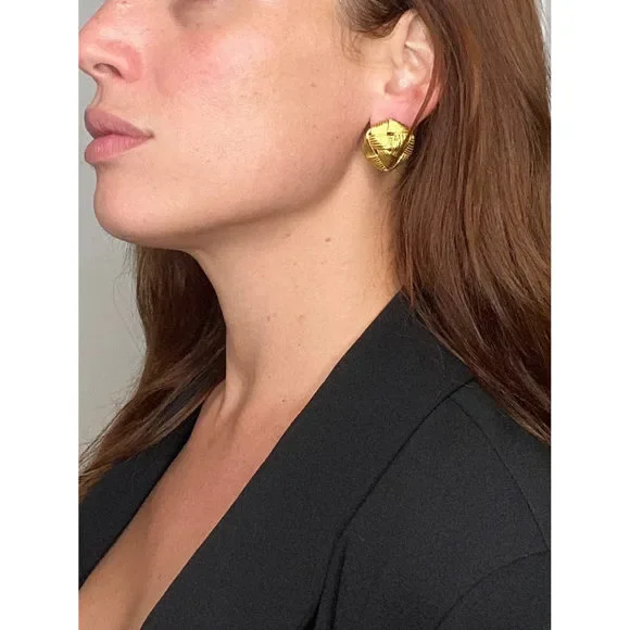 Angela Cummings 1984 Studio Textured Wrapped Earrings Solid 18Kt - Picture 9 of 9